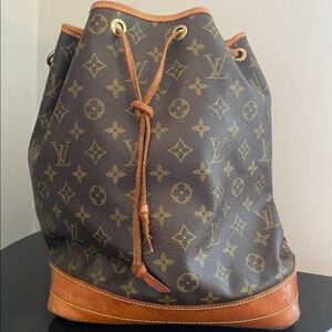 Authentic Vintage Louis Vuitton Malletier Monogram Noe Bucket Bag